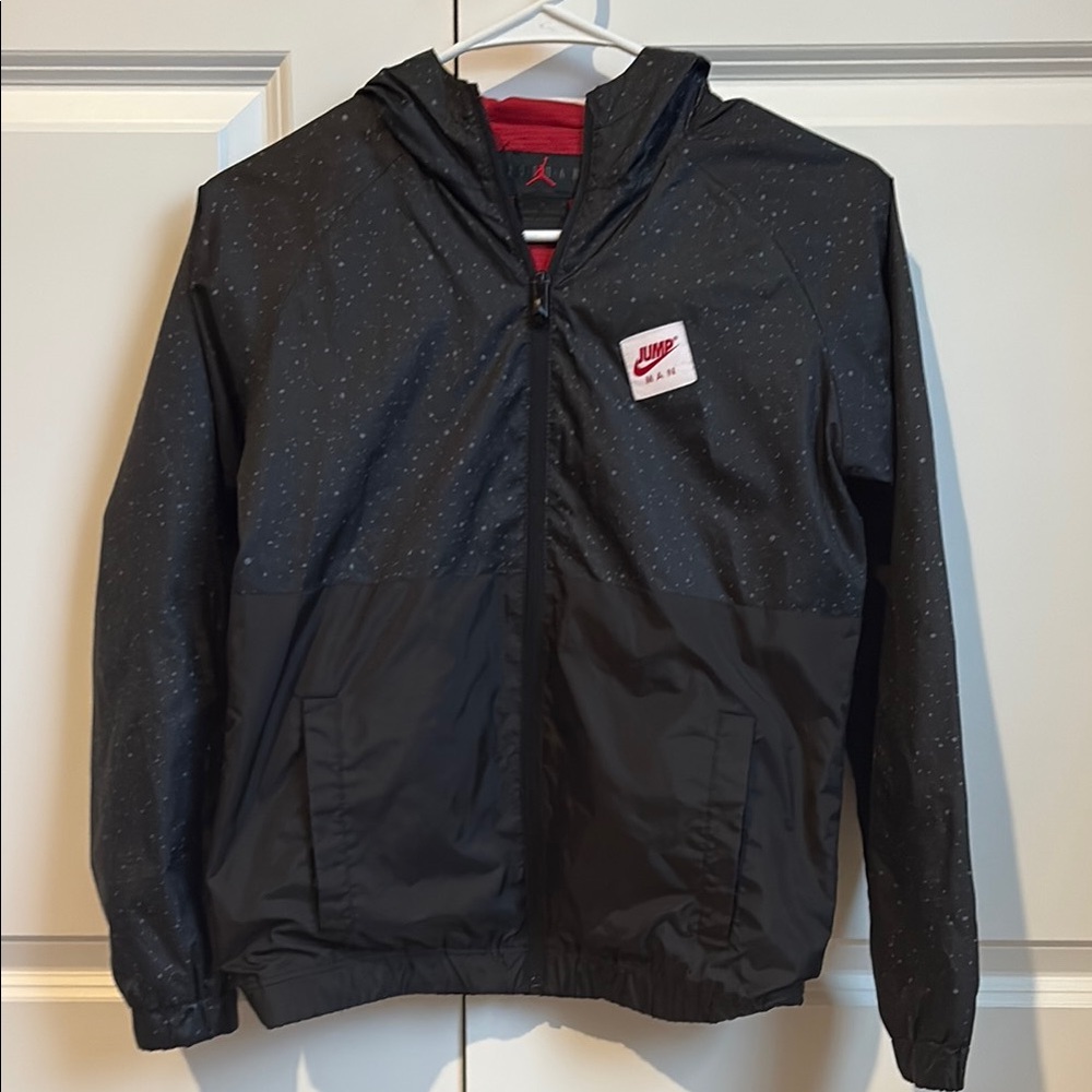 Nike Kids Black and Red Raincoat